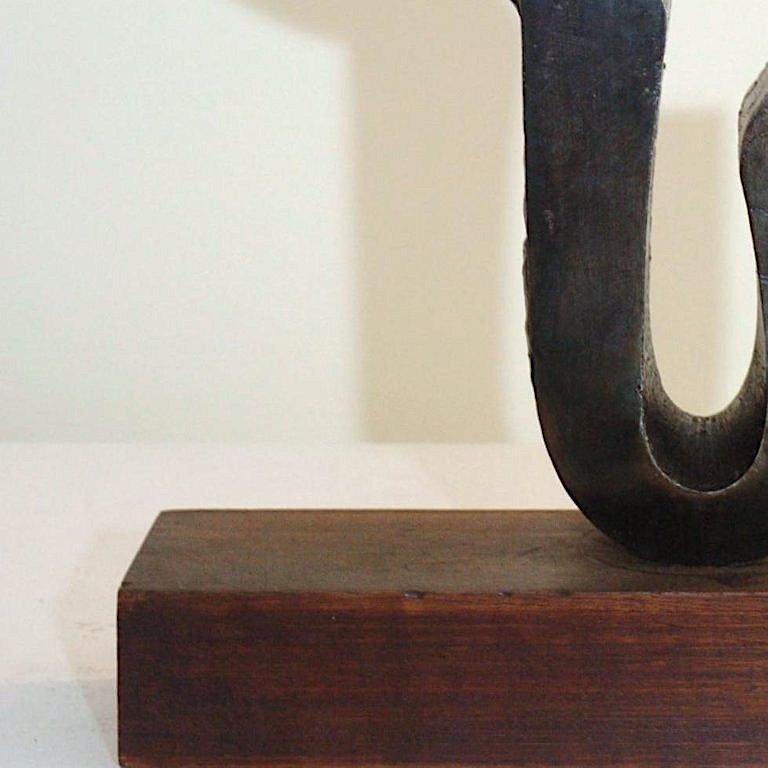 HAMMER - Brown Abstract Sculpture by Michael Malpass