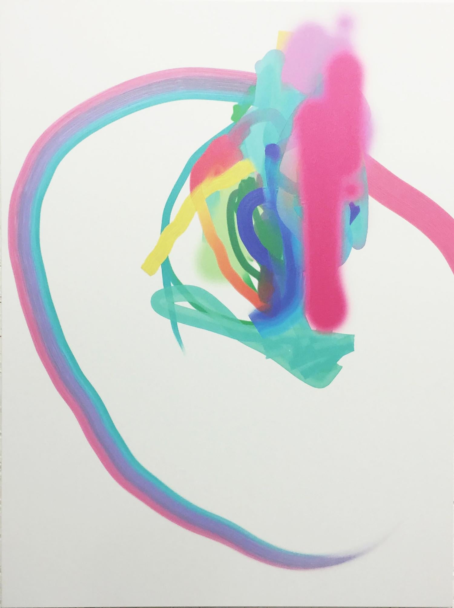 Abstract Painting di Michael Manning - Branzino arrostito alla senape