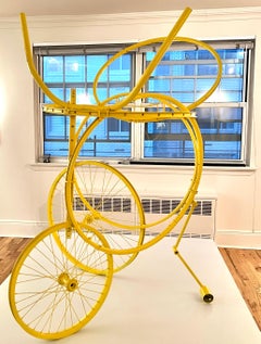 Golden Taurus: Contemporary Sculpture Bicycle Enamel