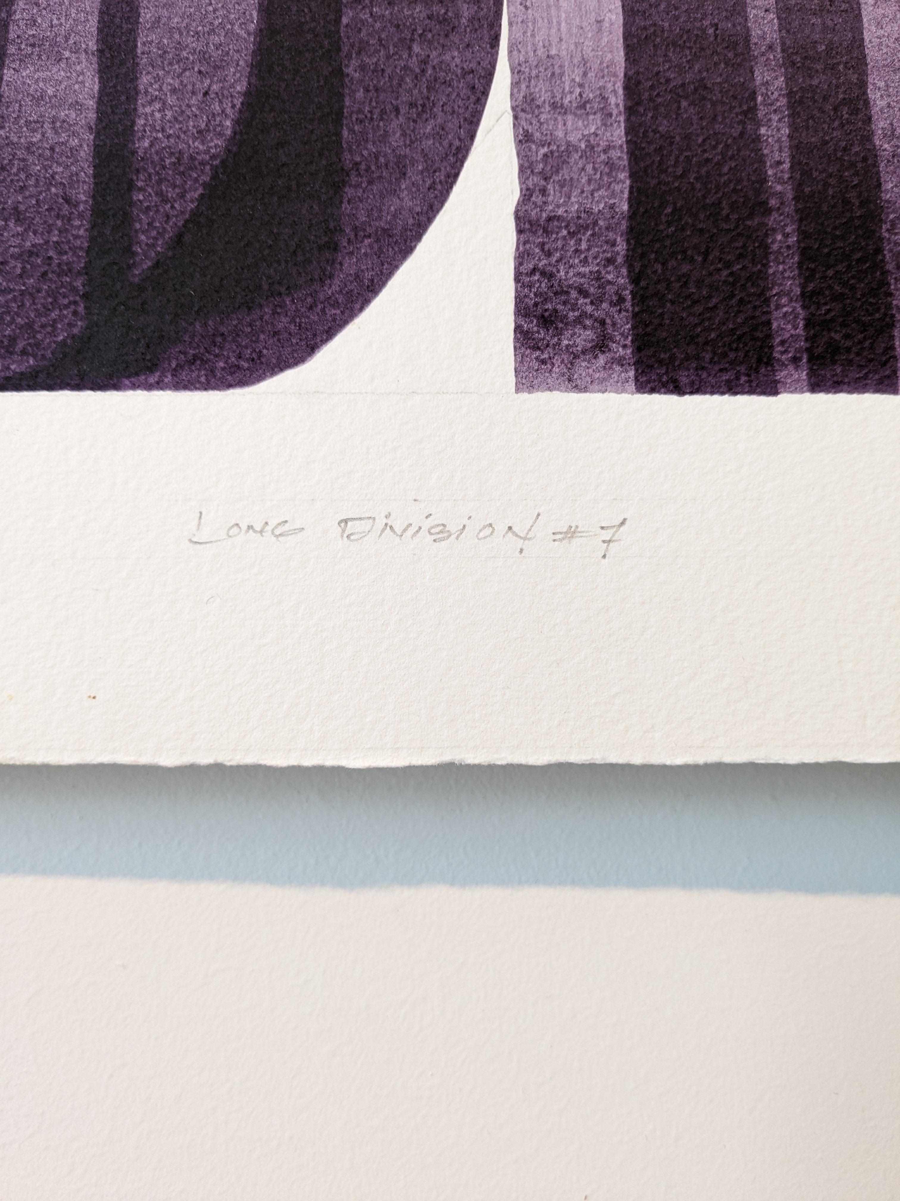 Lange Division #7 (Violett), Abstract Painting, von Michael Marlowe