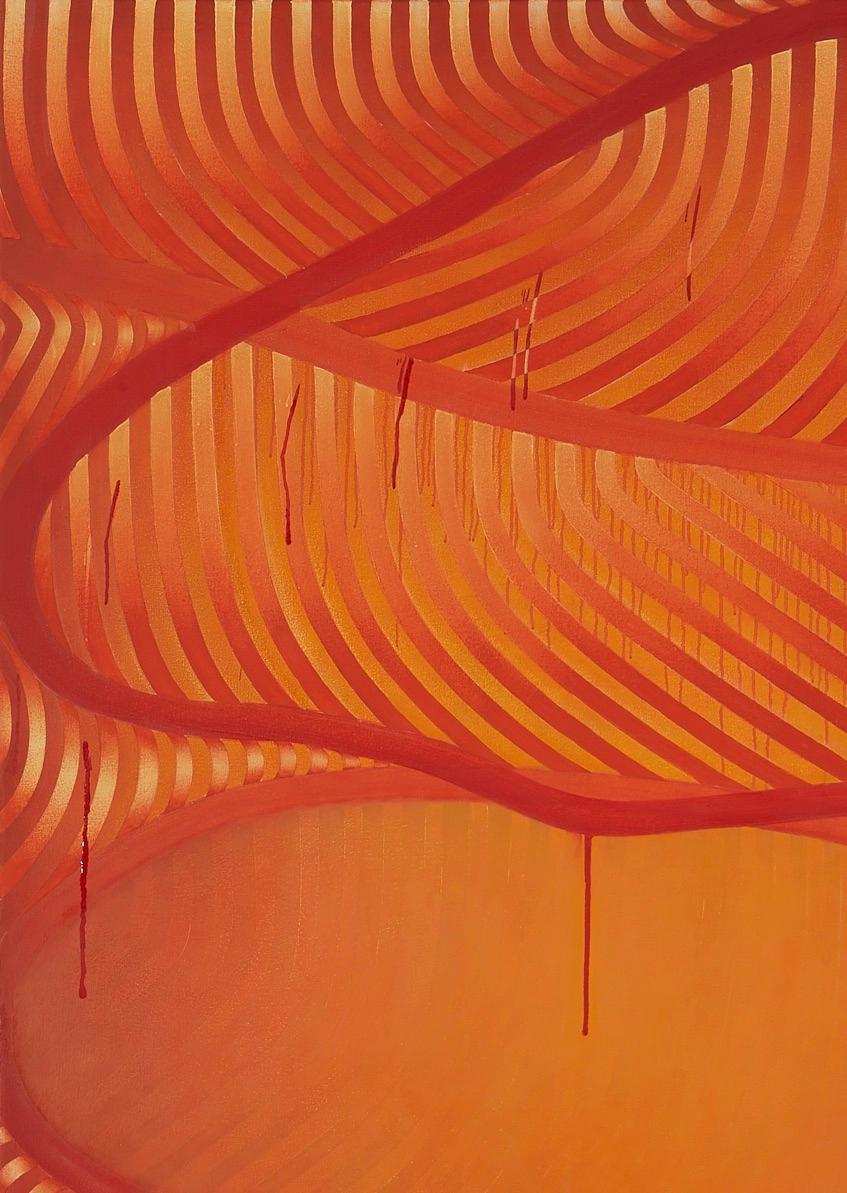 The Eden Park Series (Orange) - Painting by Michael Marlowe