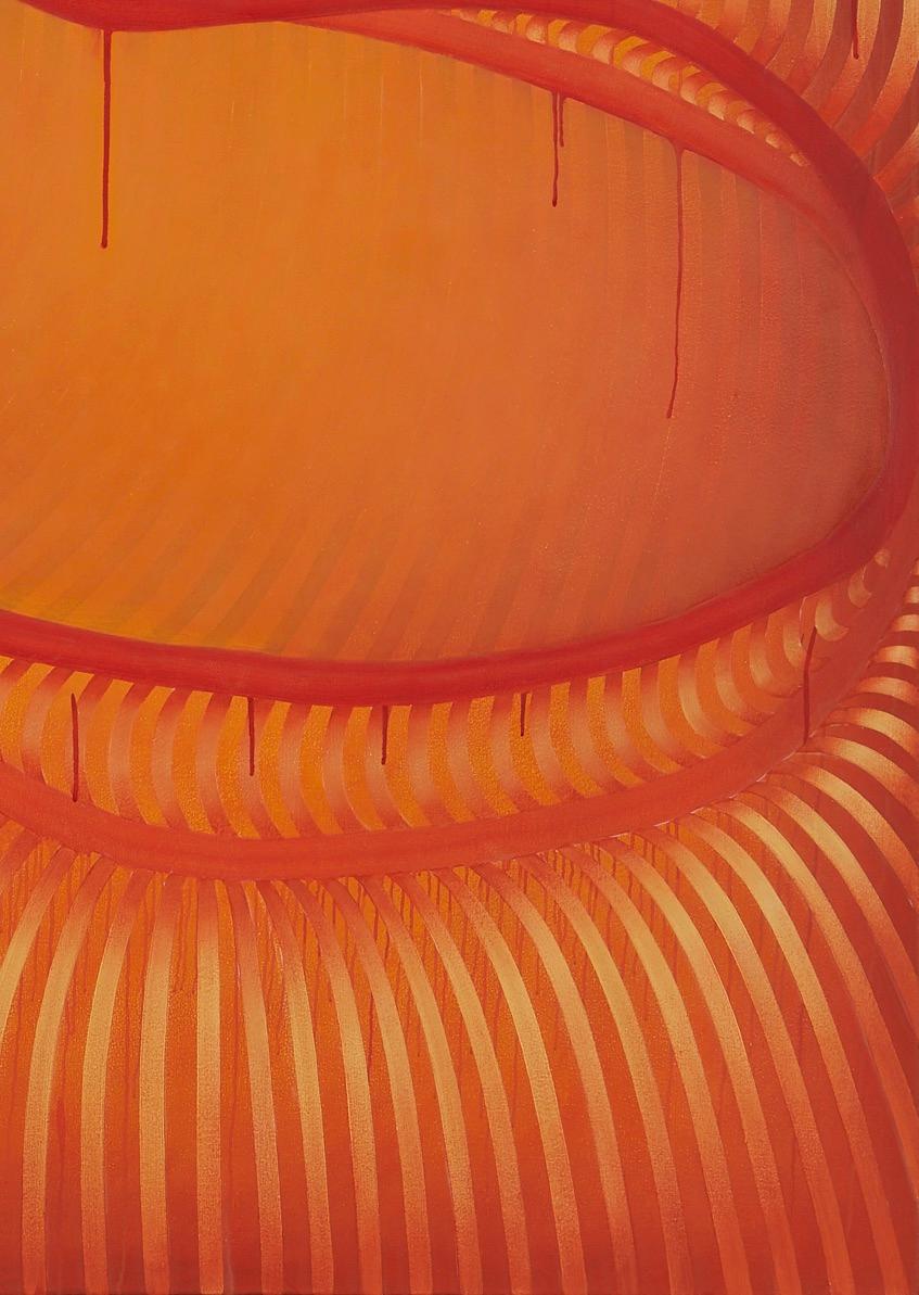 The Eden Park Series (Orange) - Abstract Painting by Michael Marlowe