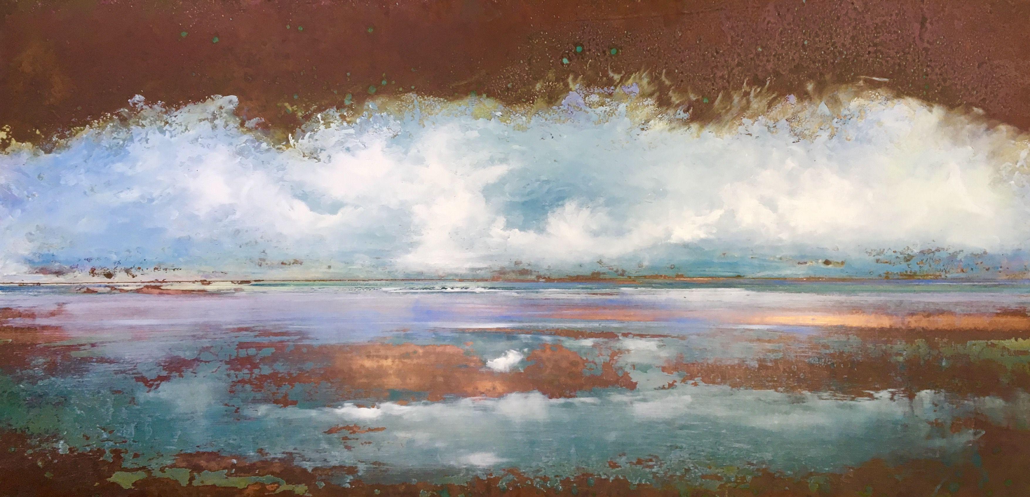 Aquarelle morte, peinture, huile sur métal