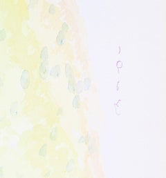 Aquarelle abstraite arc-en-ciel 1963