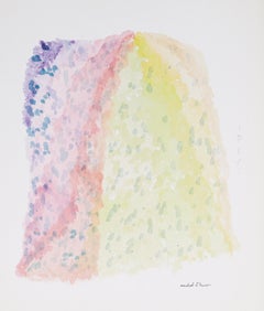 Vintage Sunny Arched Abstract 1963 Watercolor
