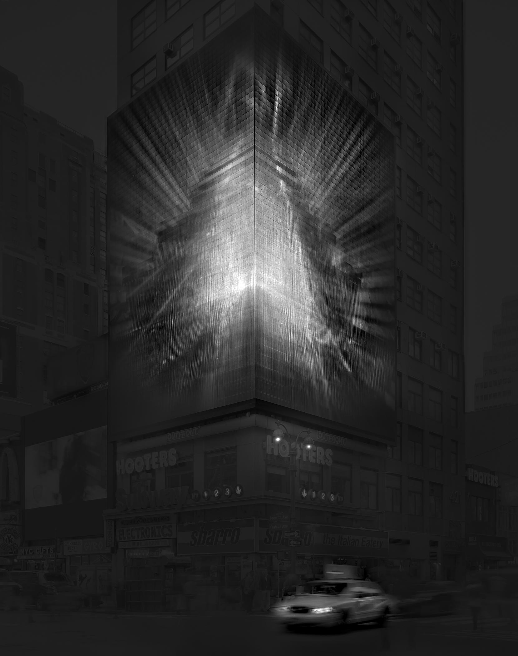 Black and White Photograph di Michael Massaia - 7th Avenue Phoenix, NYC