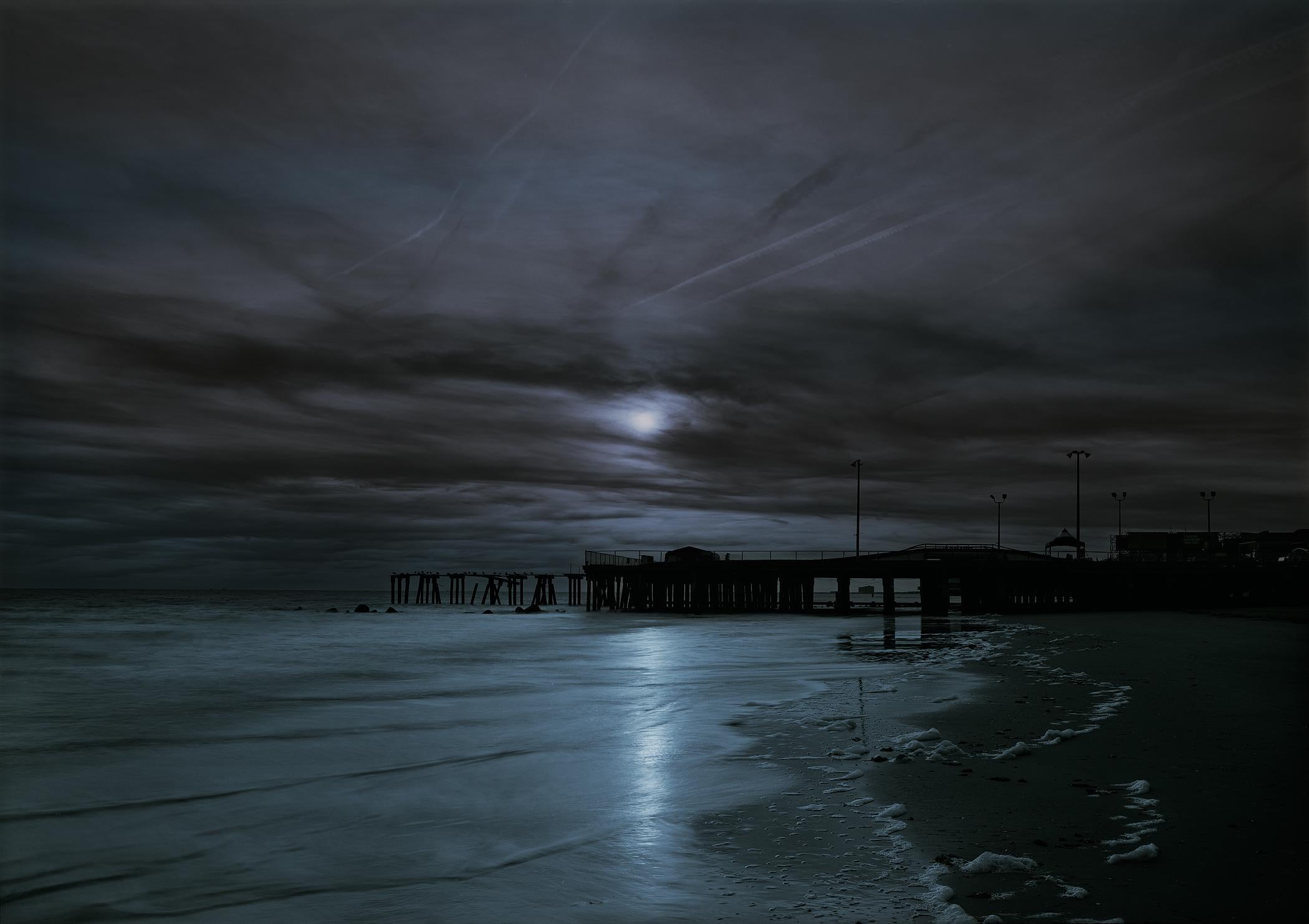 Michael Massaia Landscape Photograph - Broken Pier & Sunset