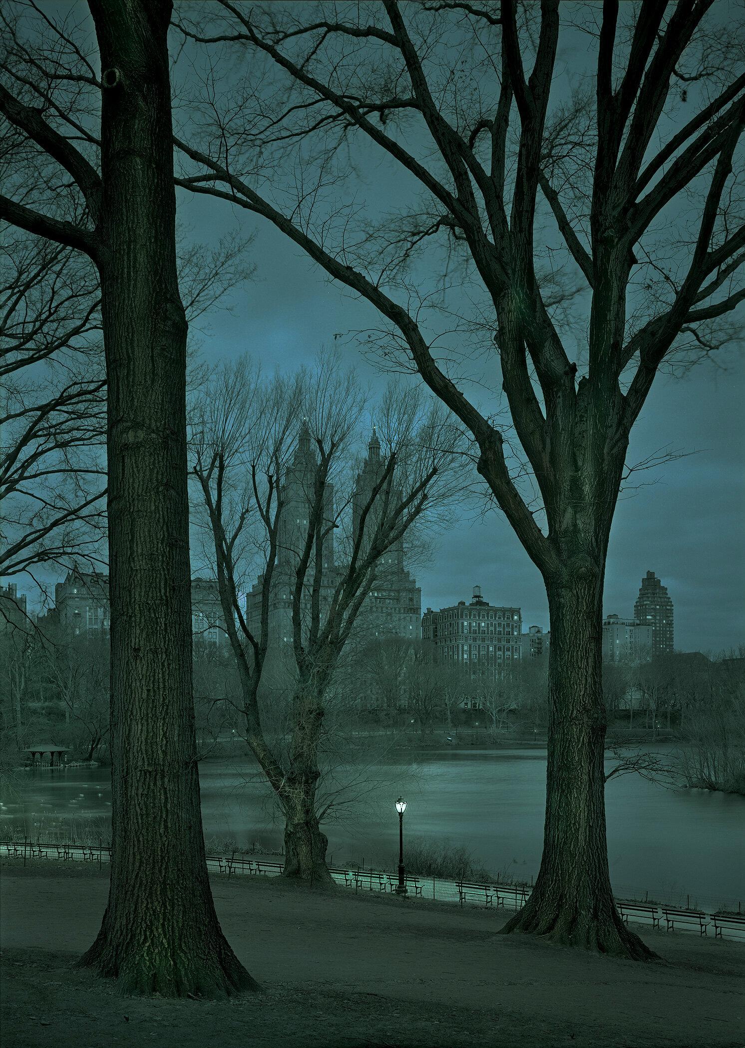 Michael Massaia Black and White Photograph - January Dawn #1[alternative negative], NYC