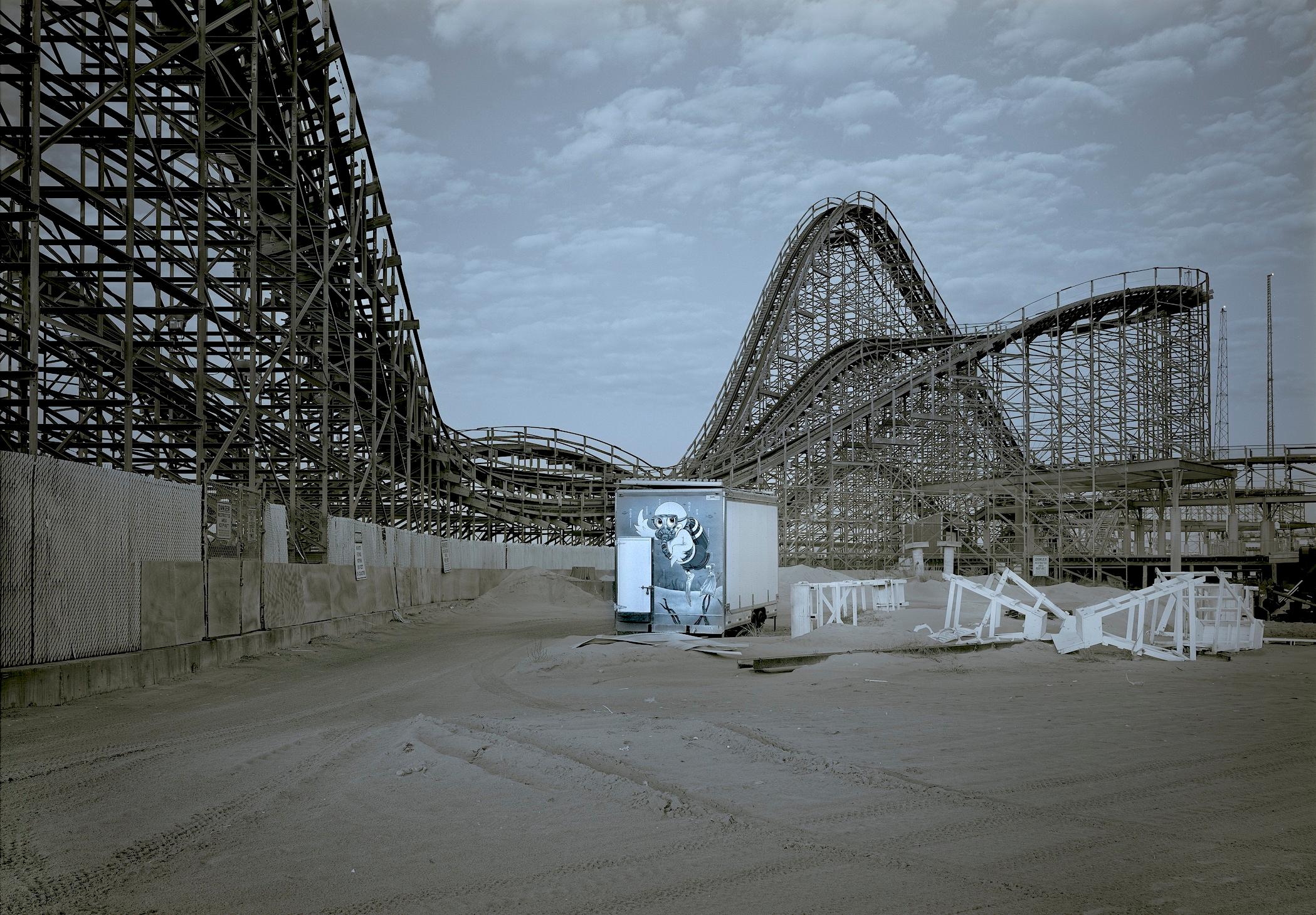 Michael Massaia - Off Season & Toppled Life Guard Chairs, 2020, Printed After