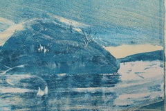 Wakeby Island, Conceptual Art Woodcut Print by Michael Mazur