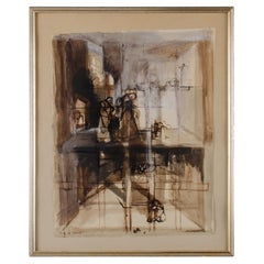 Michael Mazur "Estudio de niveles" Pintura, 1962
