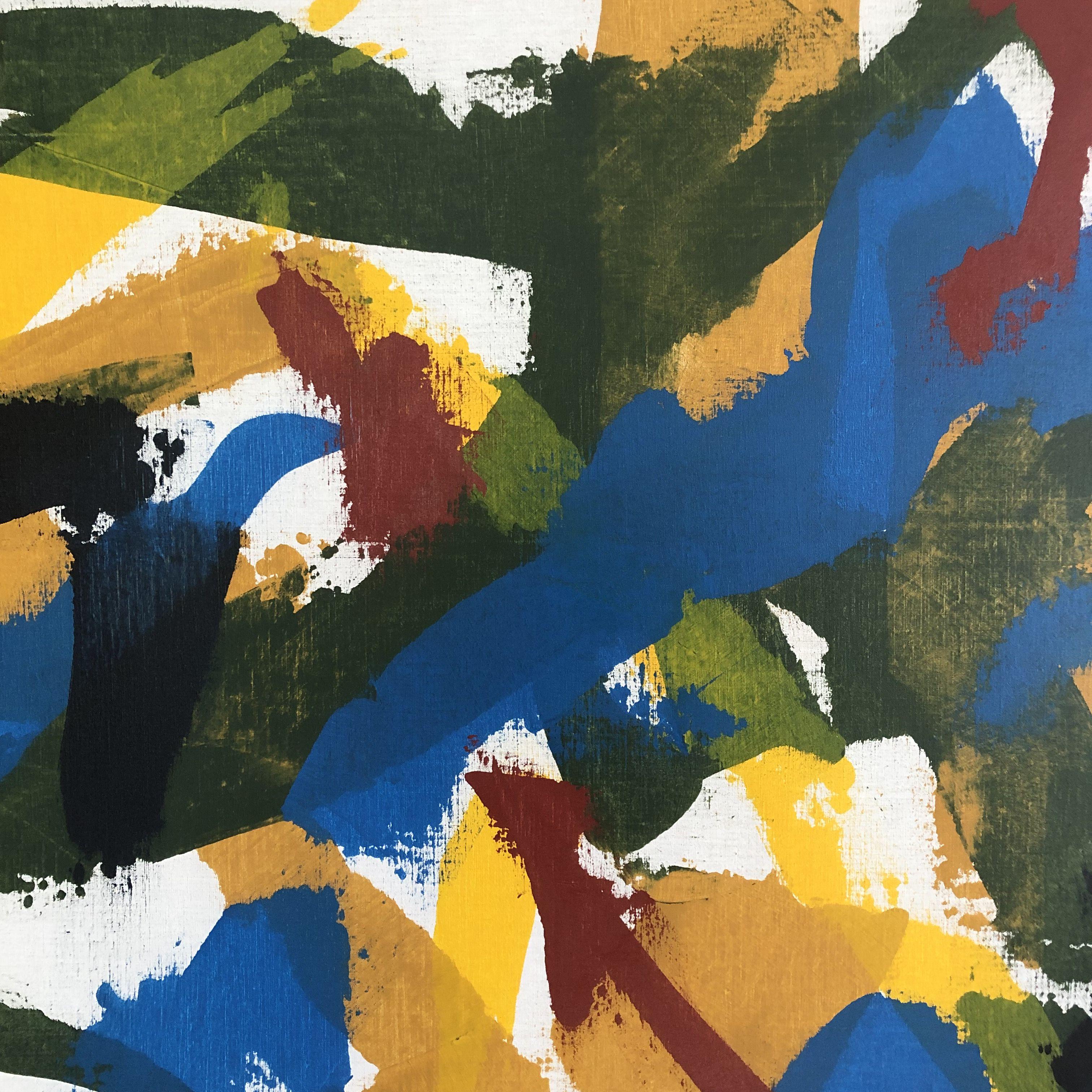 Peinture expressionniste abstraite sur lin non tendu. Cette œuvre est dans le style gestuel. Elle est signée, datée et titrée au dos. Les dimensions non tendues sont 52x52.5. Elle est prête à être tendue par votre encadreur : : Peinture : :