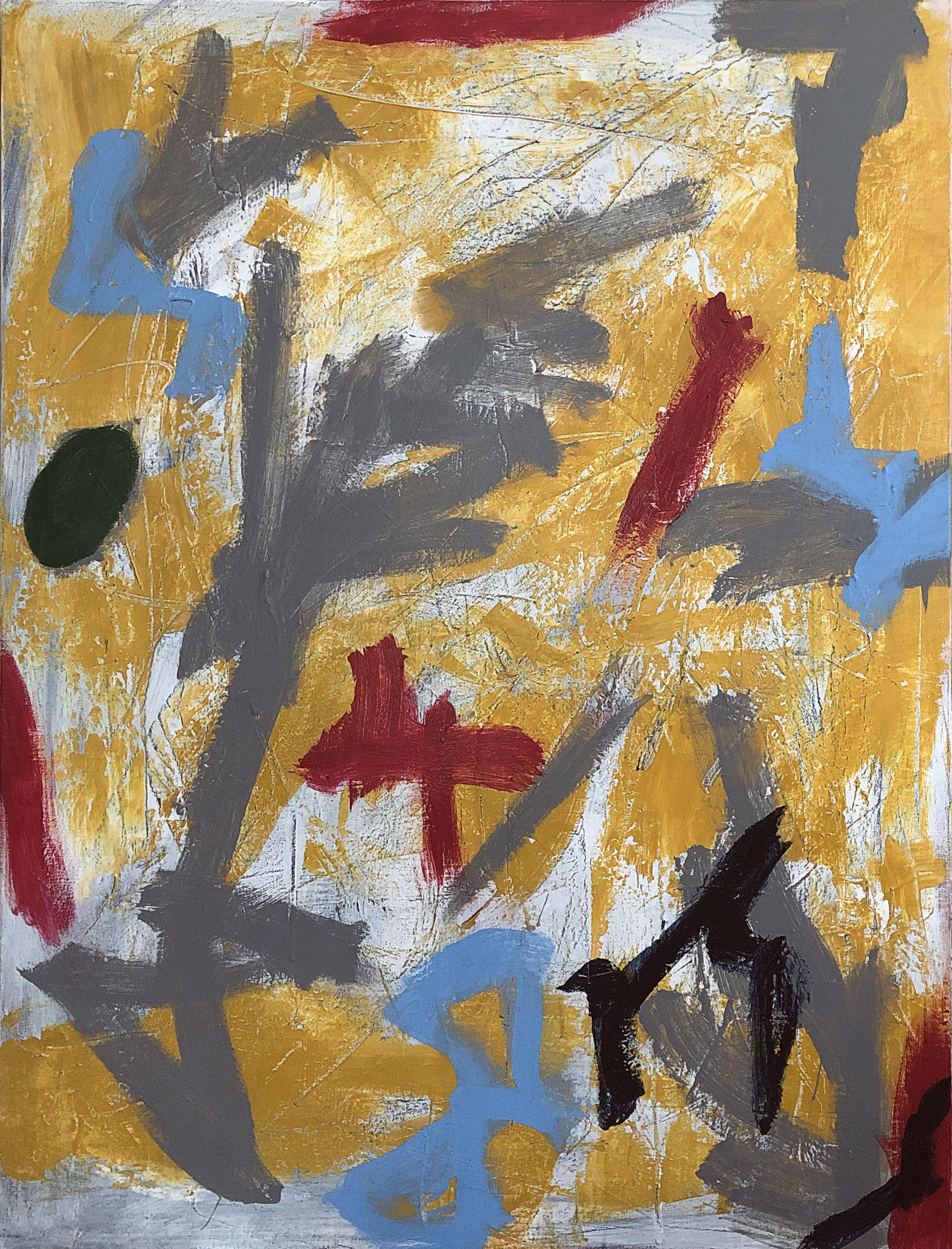 Quandary, Pintura, Acrílico sobre lienzo - Painting de Michael McCullough
