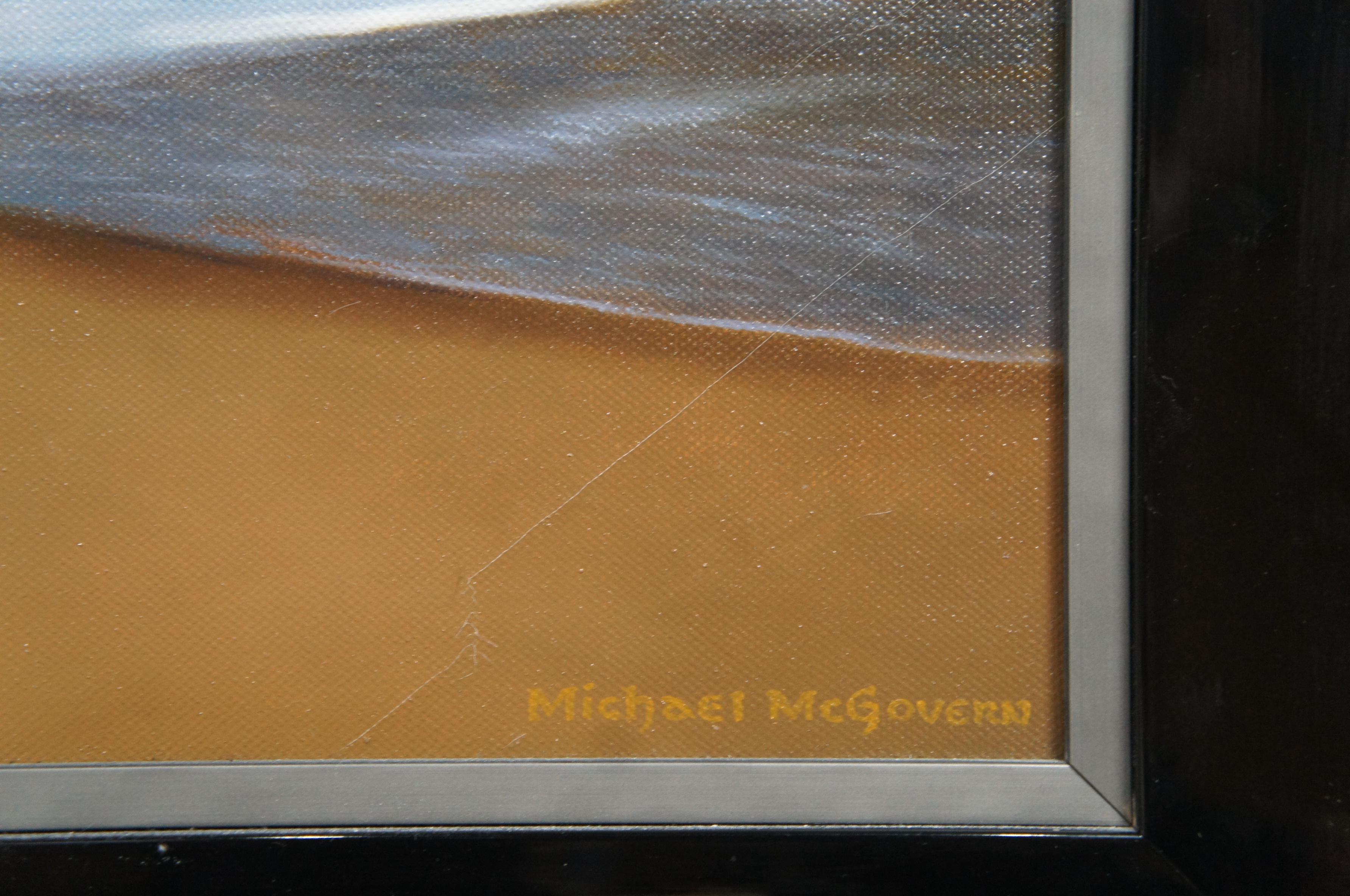 Peinture à l'huile de Michael McGovern - Paysage marin de Nantucket - Vagues qui s'écrasent - 41