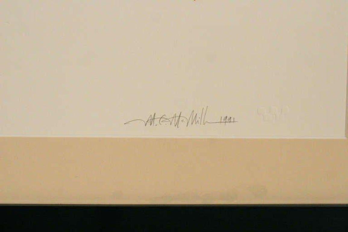 Michael McMillen 11 Color Silkscreen Print 242 of 250 , 1991 In Excellent Condition In Van Nuys, CA