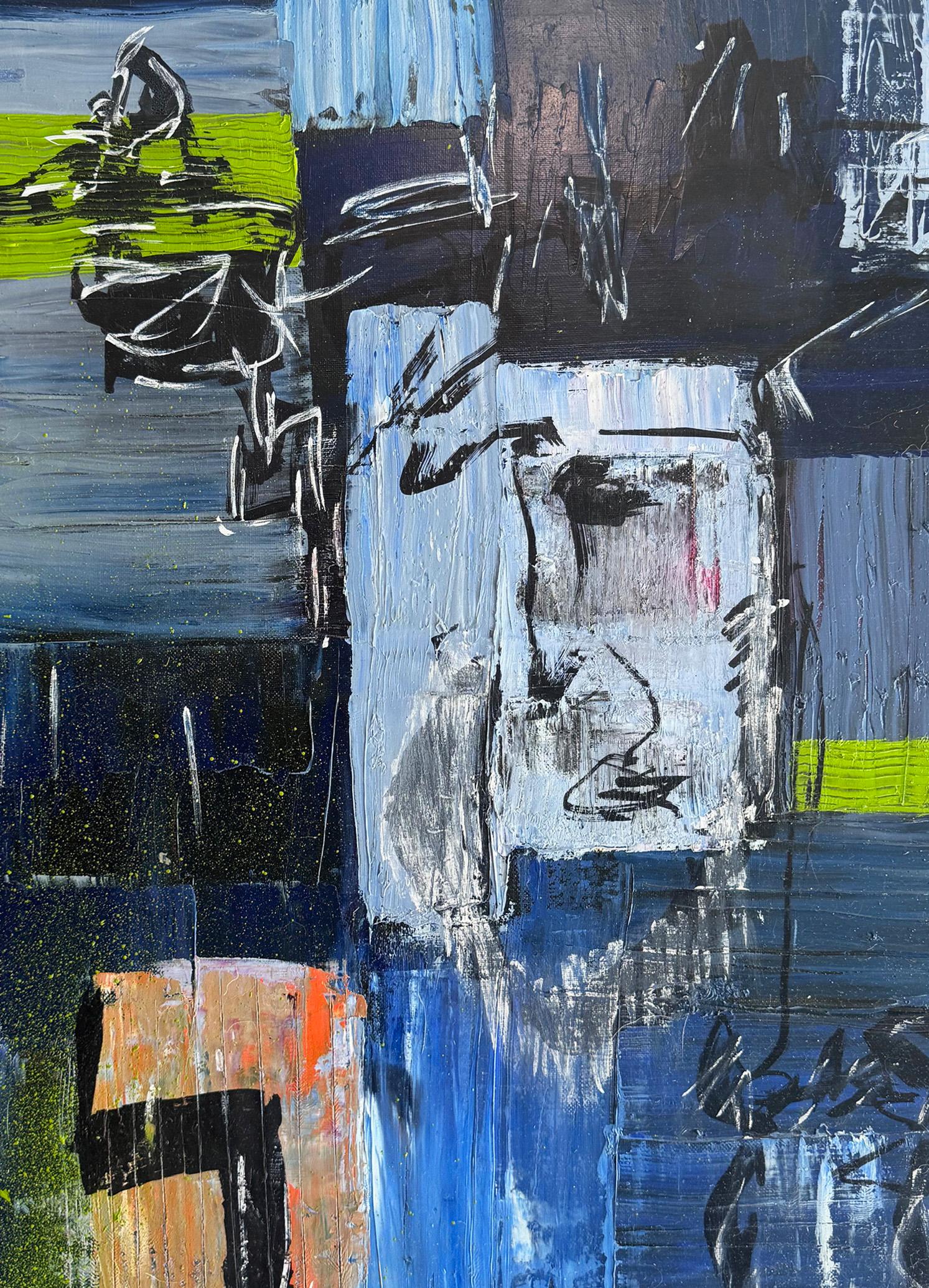Pittura ad olio contemporanea americana espressionista astratta modernista firmata in vendita 1