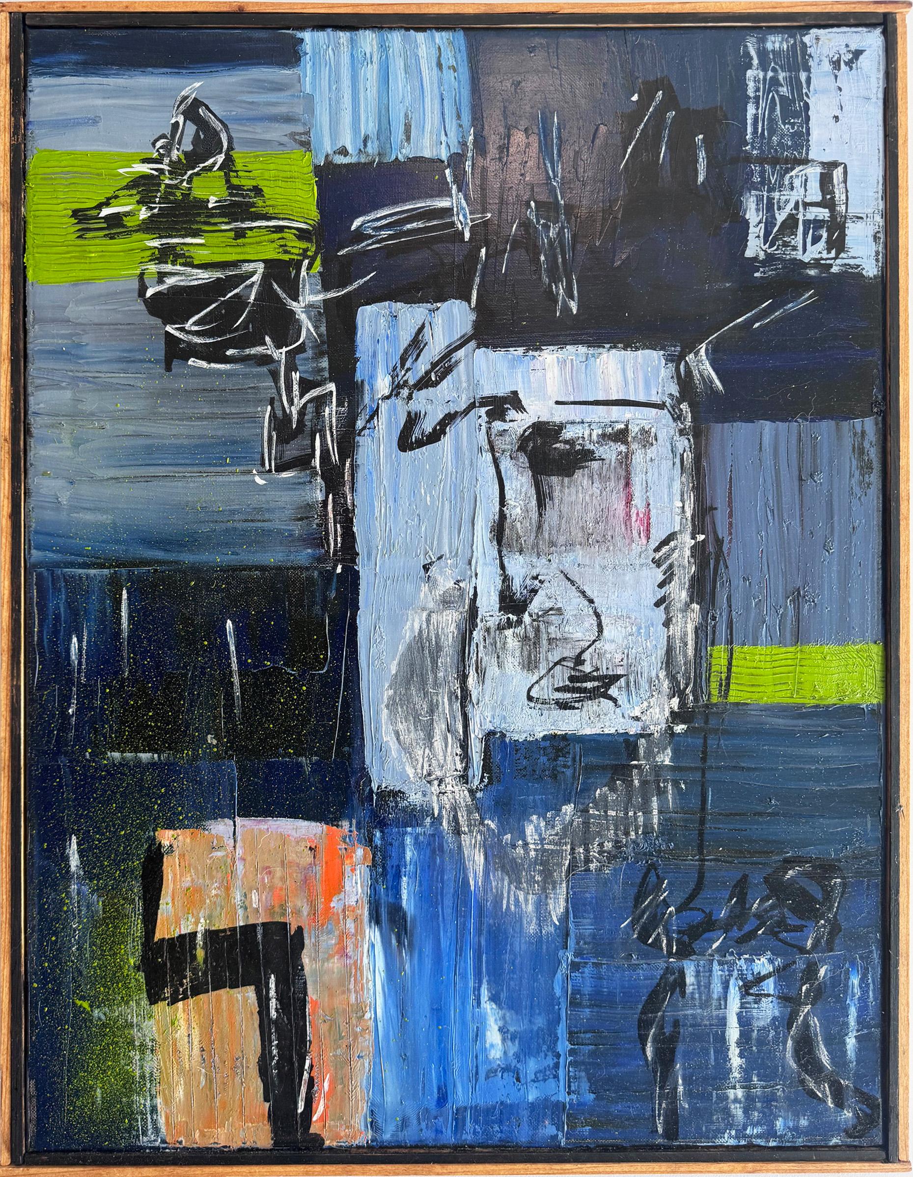 Abstract Painting di Michael Merisola - Pittura ad olio contemporanea americana espressionista astratta modernista firmata