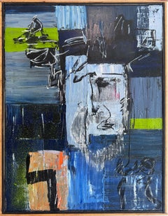 Pintura al óleo firmada por un expresionista abstracto americano contemporáneo