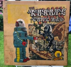Michael Mew Painting, ‘Robots Gone Bad 2’, Mixed Media 2008