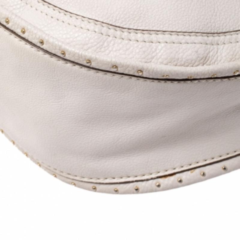 Michael Michael Kors Beige/Braune Leder-Handtasche im Angebot 3