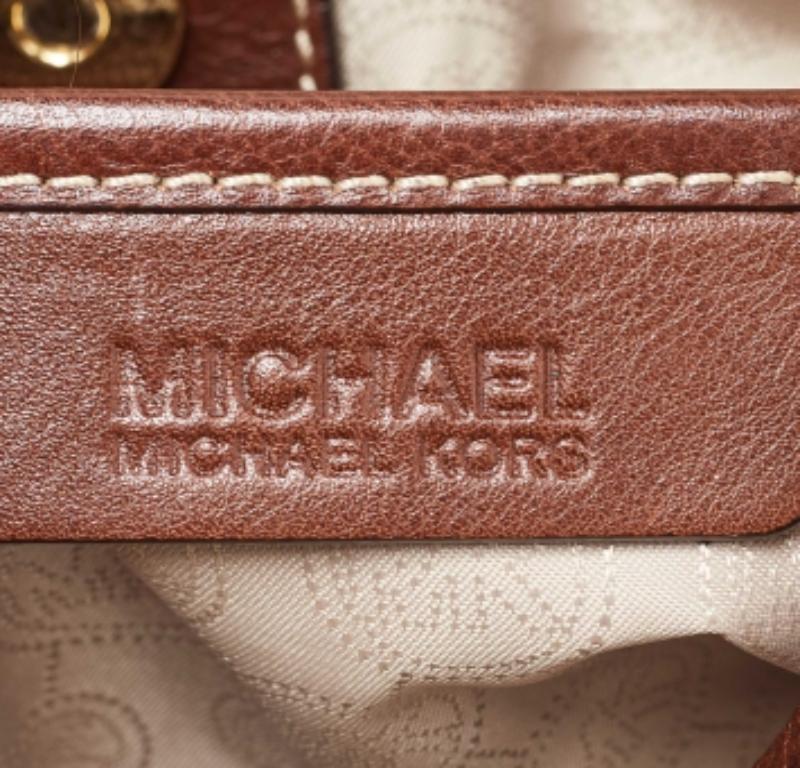 MICHAEL Michael Kors Bolso Bucket de Ante y Piel de Oveja Beige/Marrón en venta 5