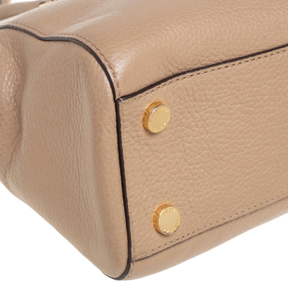 MICHAEL Michael Kors Beige Leather Astrid Satchel For Sale 4