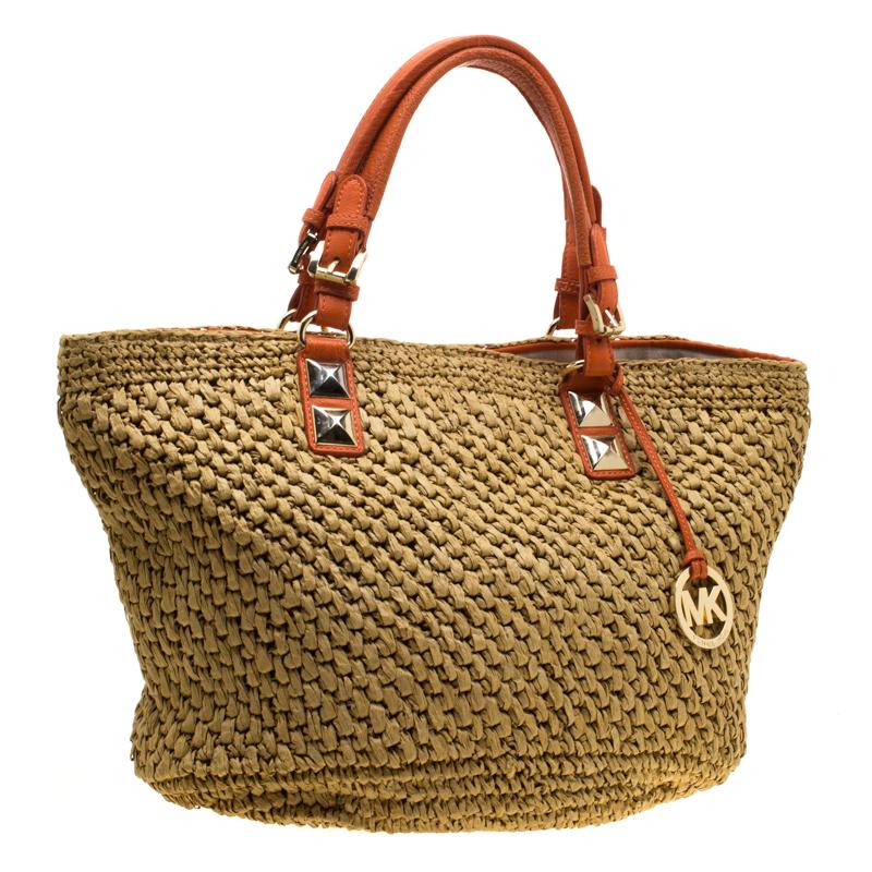 michael kors raffia bag