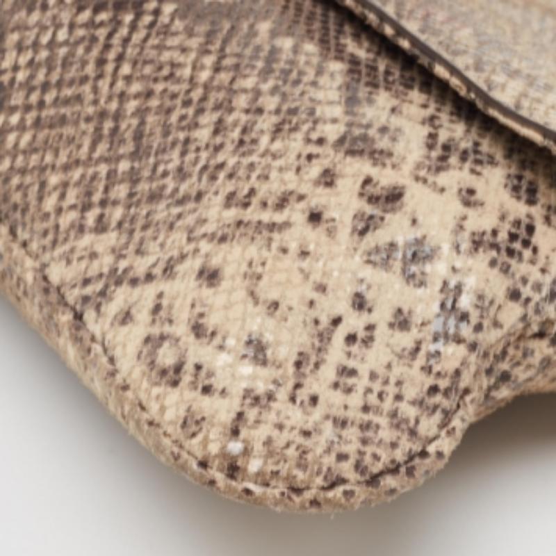 Donna Michael Michael Kors - Borsa a tracolla in pelle goffrata con pitone beige in vendita