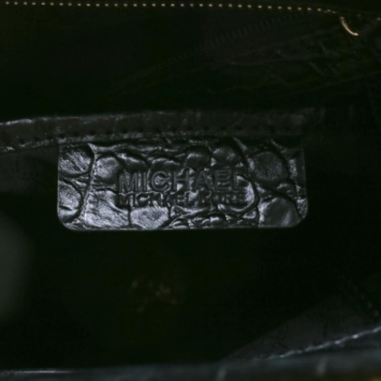 MICHAEL Michael Kors Black Calf Hair and Croc Embossed Leather Large Lana Tote État moyen - En vente à Dubai, Al Qouz 2