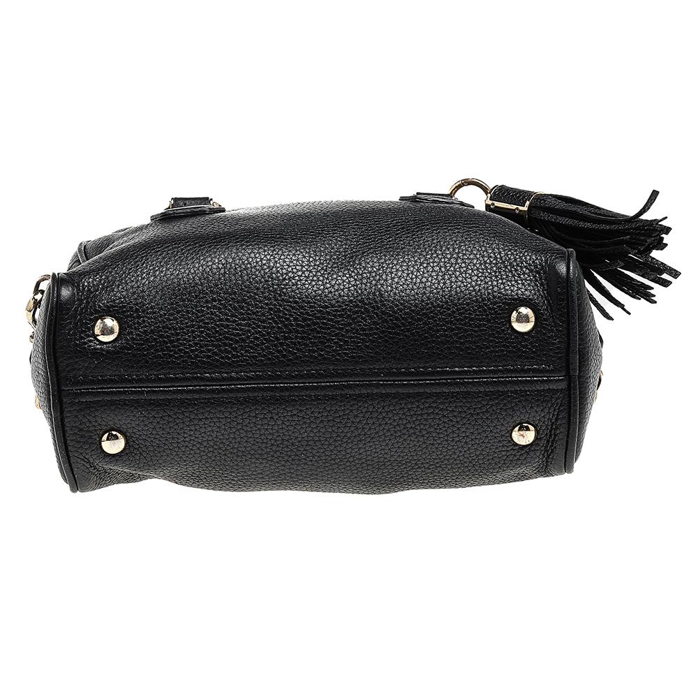 Women's MICHAEL Michael Kors Black Leather Bedford Tassel Duffel Bag