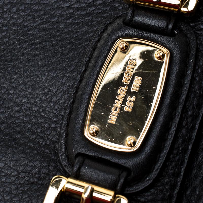 Women's Michael Michael Kors Black Leather Chain Shoulder Bag