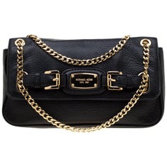 Michael Michael Kors Black Leather Chain Shoulder Bag