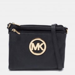 MICHAEL Michael Kors - Sac à bandoulière en cuir noir Fulton