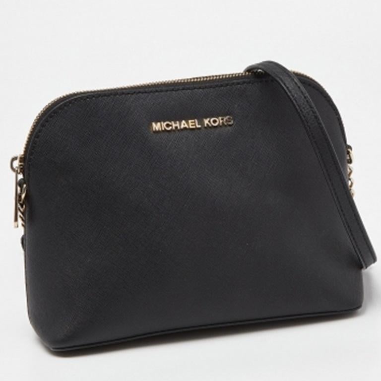 Michael Kors Borsa a tracolla Jet Set in pelle nera in vendita 5