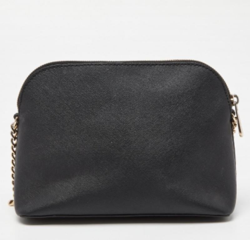 Michael Kors Borsa a tracolla Jet Set in pelle nera in vendita 3