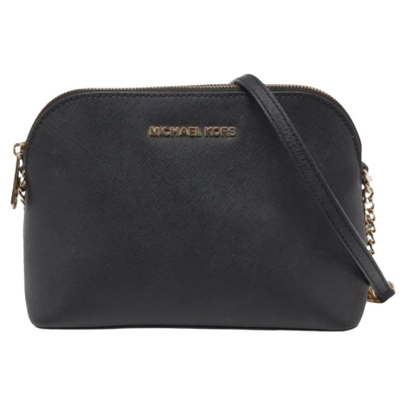 MICHAEL Michael Kors Schwarzes Leder Jet Set Crossbody Tasche