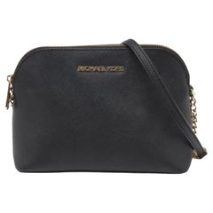 MICHAEL Michael Kors Schwarzes Leder Jet Set Crossbody Tasche