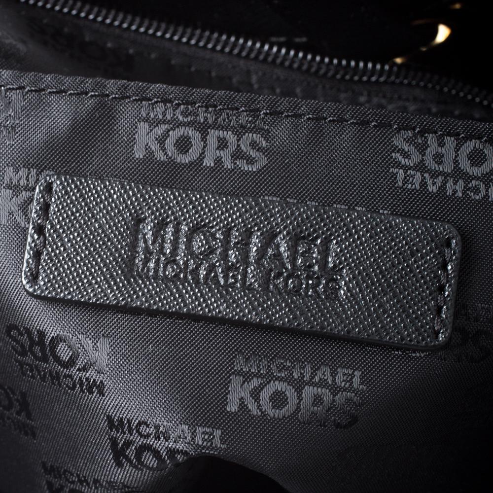 MICHAEL Michael Kors Black Leather Jet Set Tote 1
