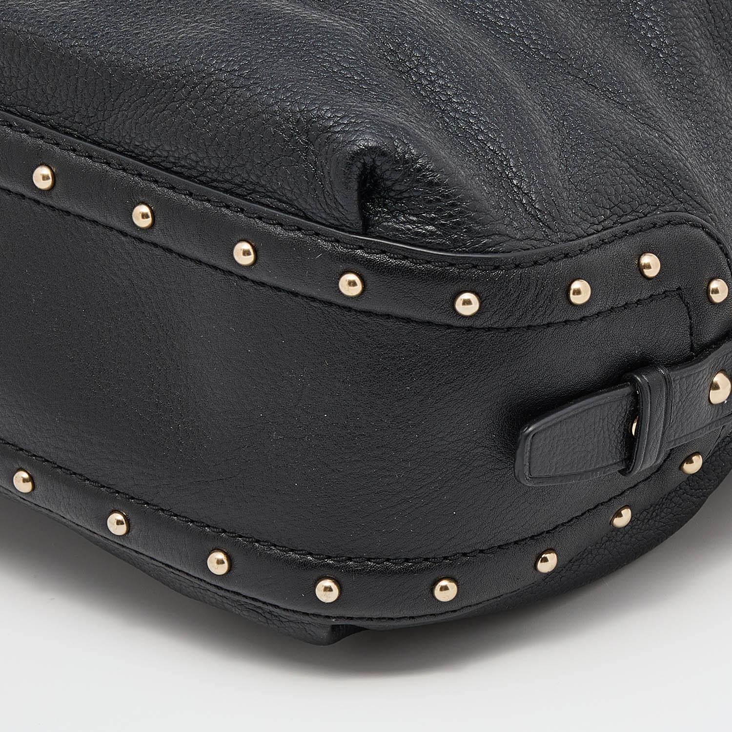 MICHAEL Michael Kors Black Leather Large Big Valley Hobo For Sale 3