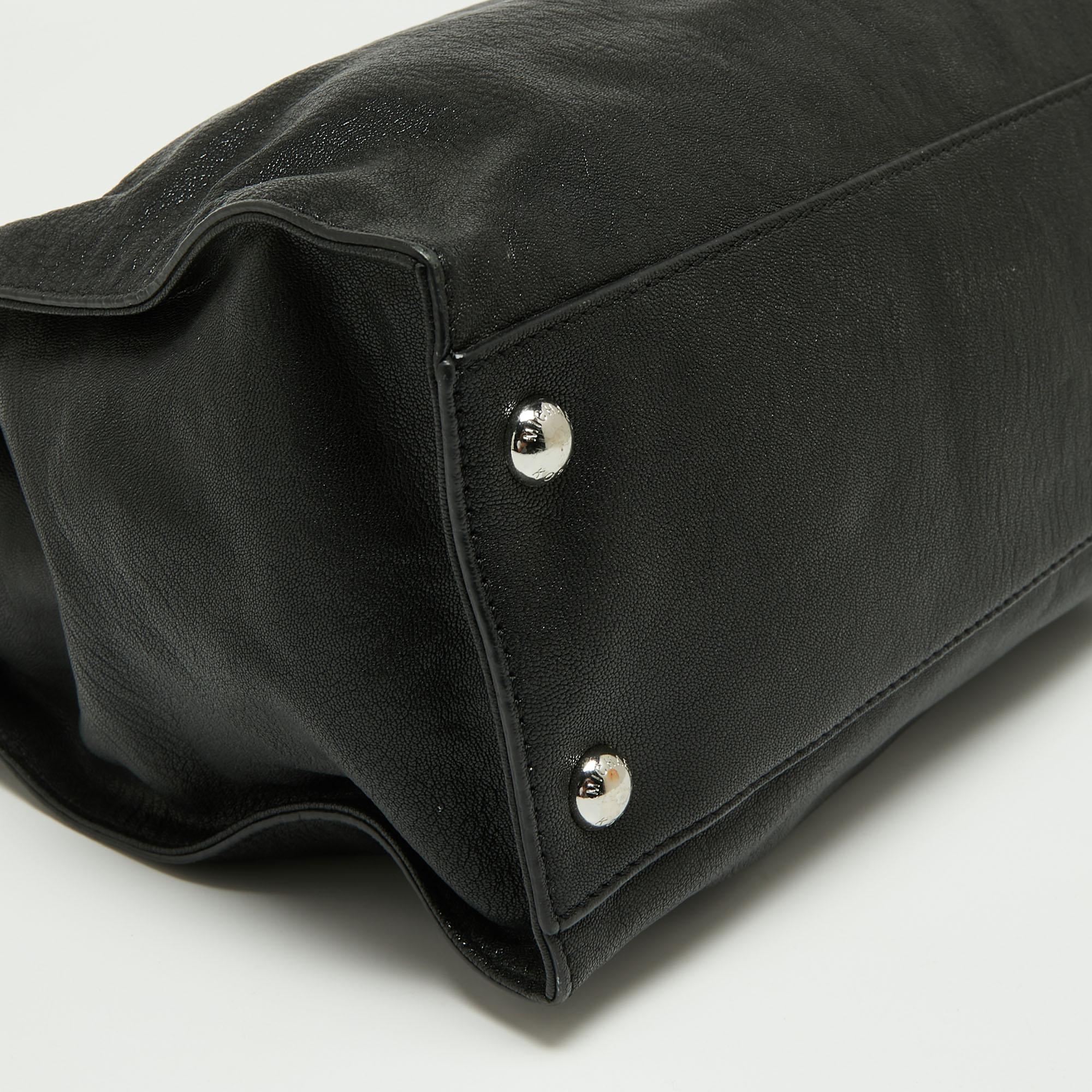 Women's MICHAEL Michael Kors Black Leather Large Hamilton North South Tote