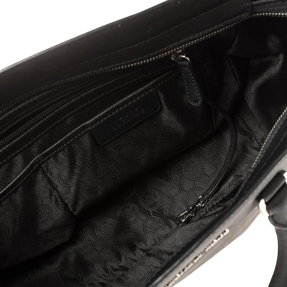 Michael Michael Kors Schwarzes Leder Große Selma Öse Satchel 2