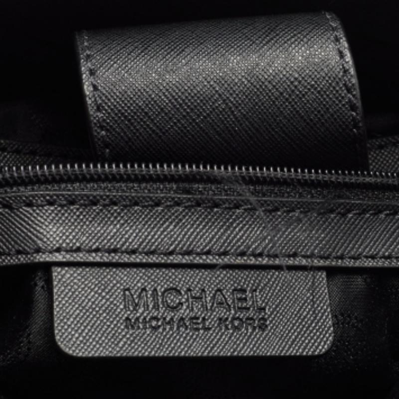 MICHAEL Michael Kors Schwarzes Leder Medium Hamilton East West Satchel im Angebot 1
