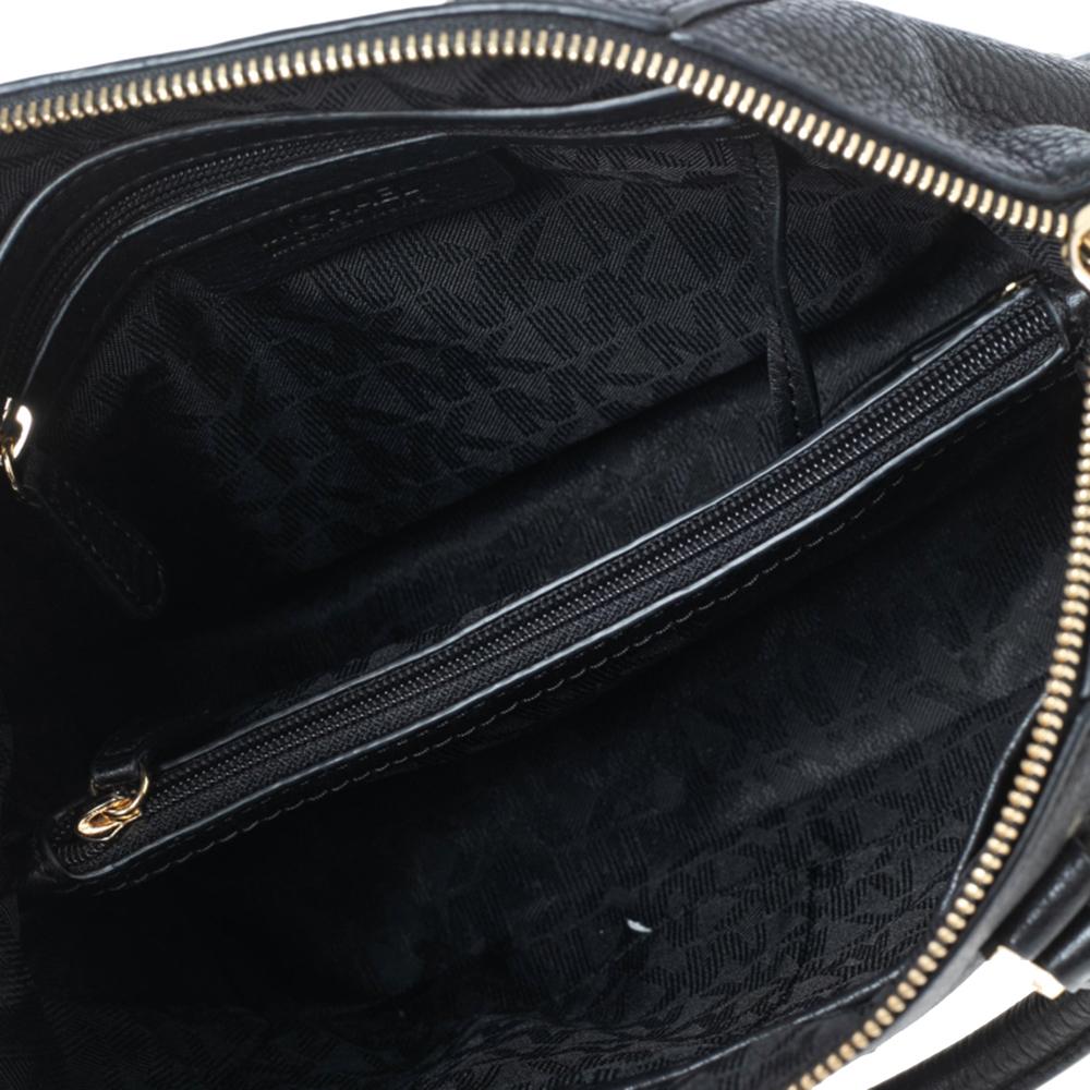 MICHAEL Michael Kors Black Leather Riley Satchel For Sale 5