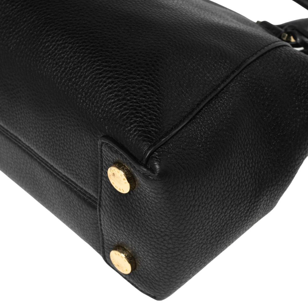 MICHAEL Michael Kors Black Leather Riley Satchel For Sale 2