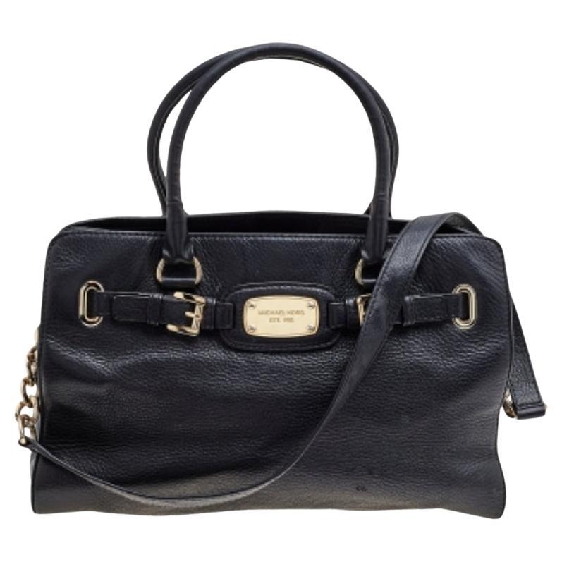 MICHAEL Michael Kors Schwarze Leder-Umhängetasche