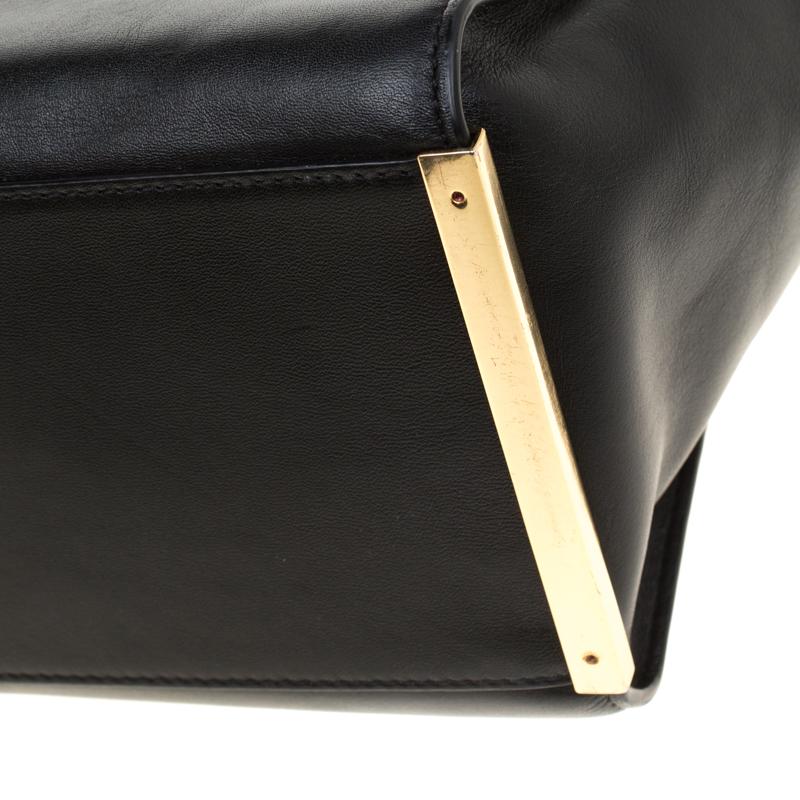 Michael Michael Kors Black Leather Top Handle Bag 2