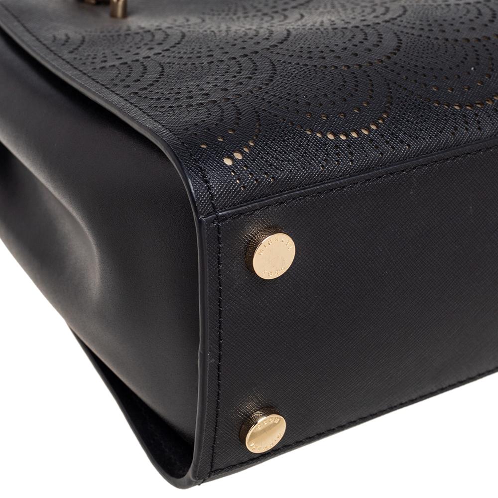 MICHAEL Michael Kors Schwarze Sofia Tragetasche aus perforiertem Leder 5