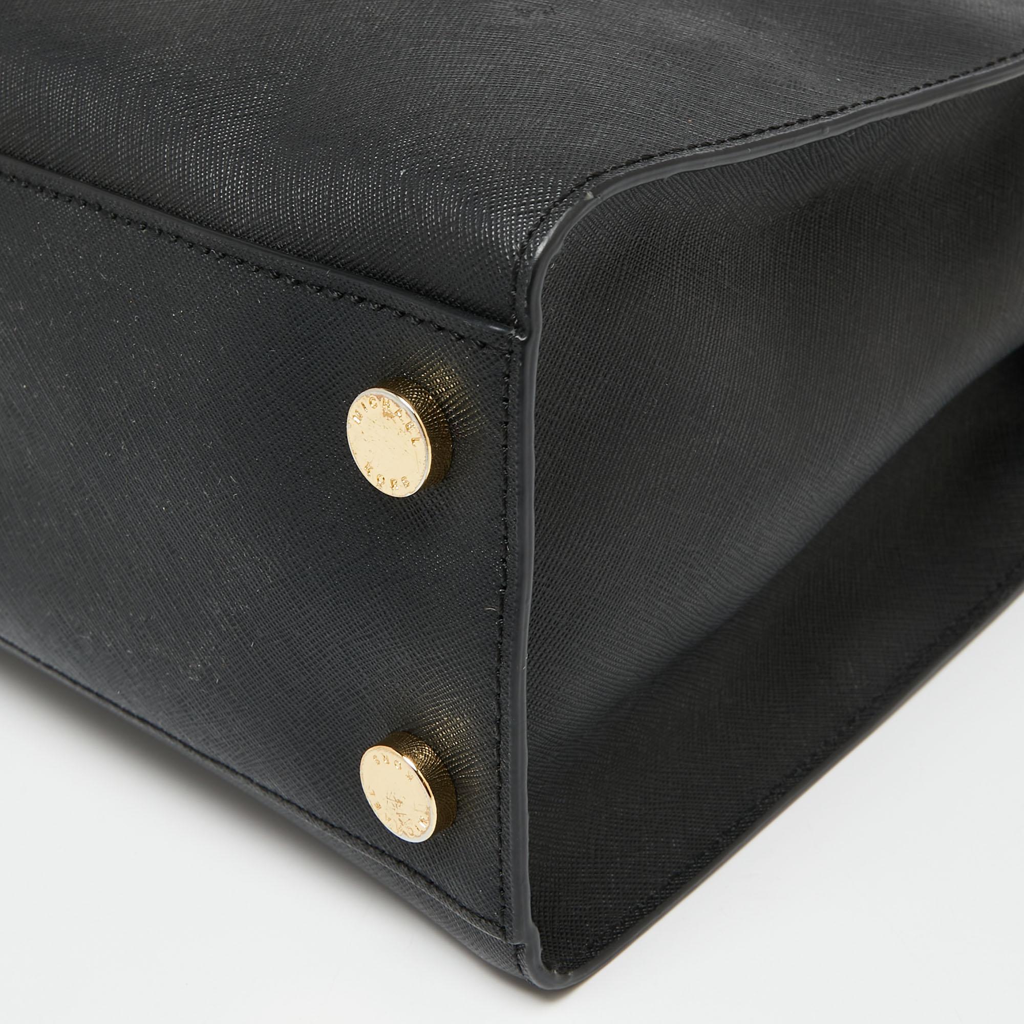 MICHAEL Michael Kors Dillon-Tasche aus schwarzem Saffiano-Leder 5