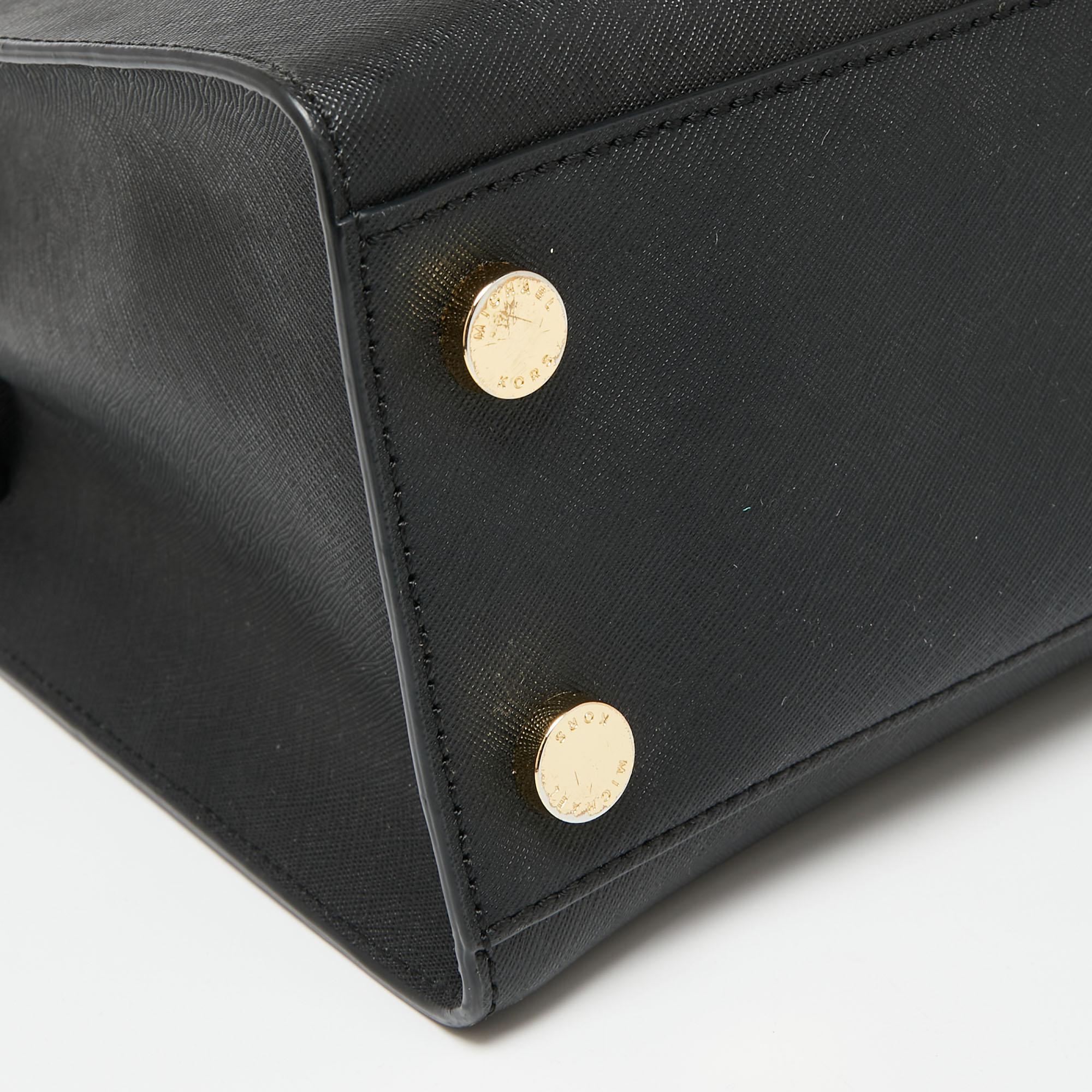 MICHAEL Michael Kors Dillon-Tasche aus schwarzem Saffiano-Leder Damen