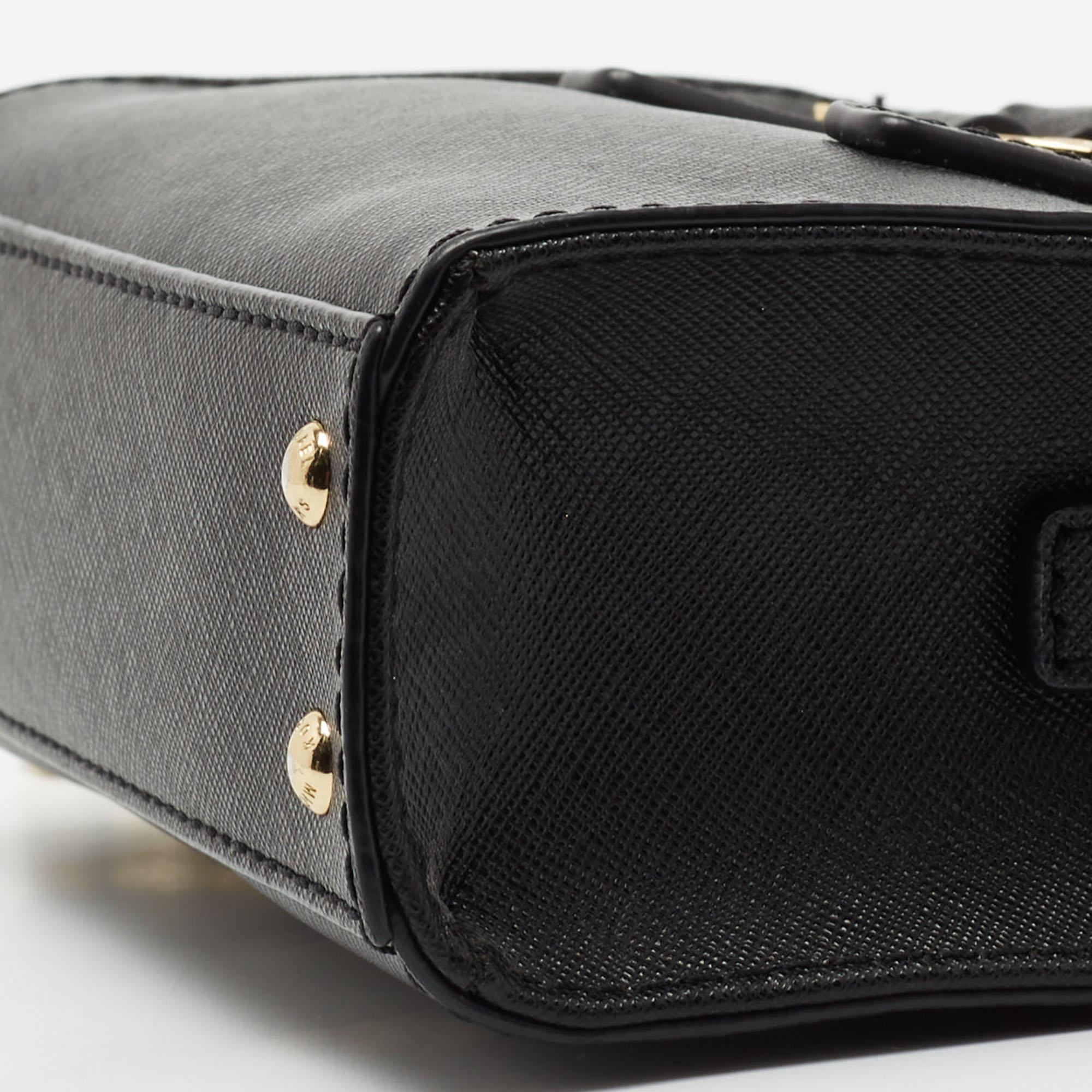 MICHAEL Michael Kors Black Saffiano Leather Mini Hamilton Crossbody Bag 5